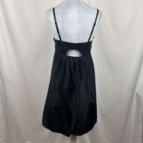 Madison Leigh Black Sequined DollCore Party Event Balloon Hem Dress NWOT Size 10 - Picture 5 of 9